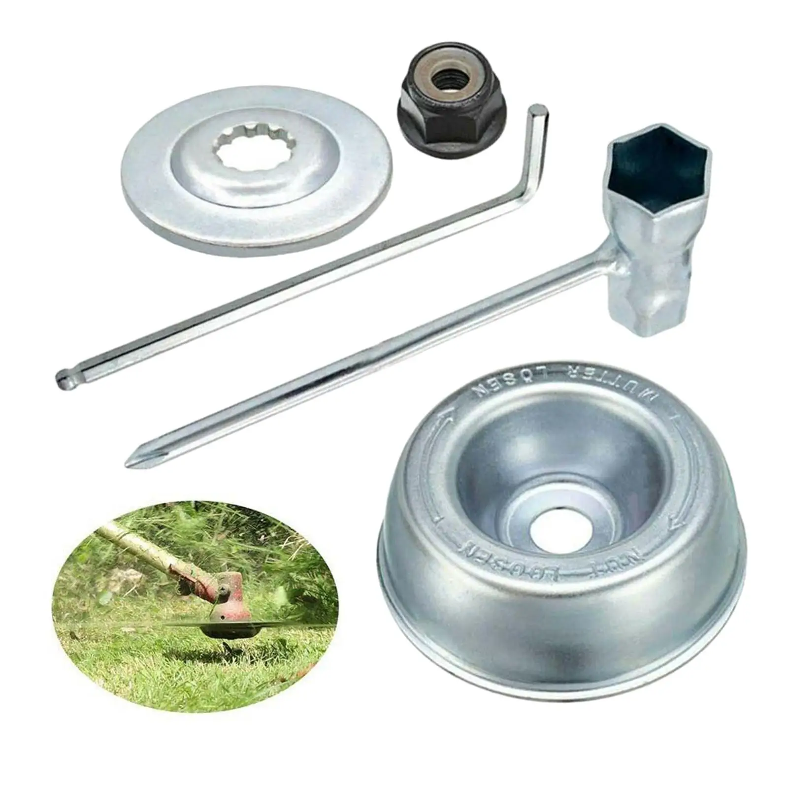 Blade Adapter Attachment Kit T-Wrench for String Trimmers Brush Cutter