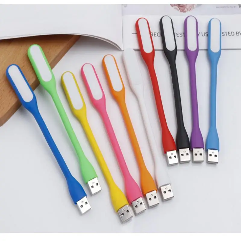 10 Color Portable 5V LED Reading Lamp Mini Book Light For Power Bank Laptop Computer Foldable Camping Night Lights Table Lamps