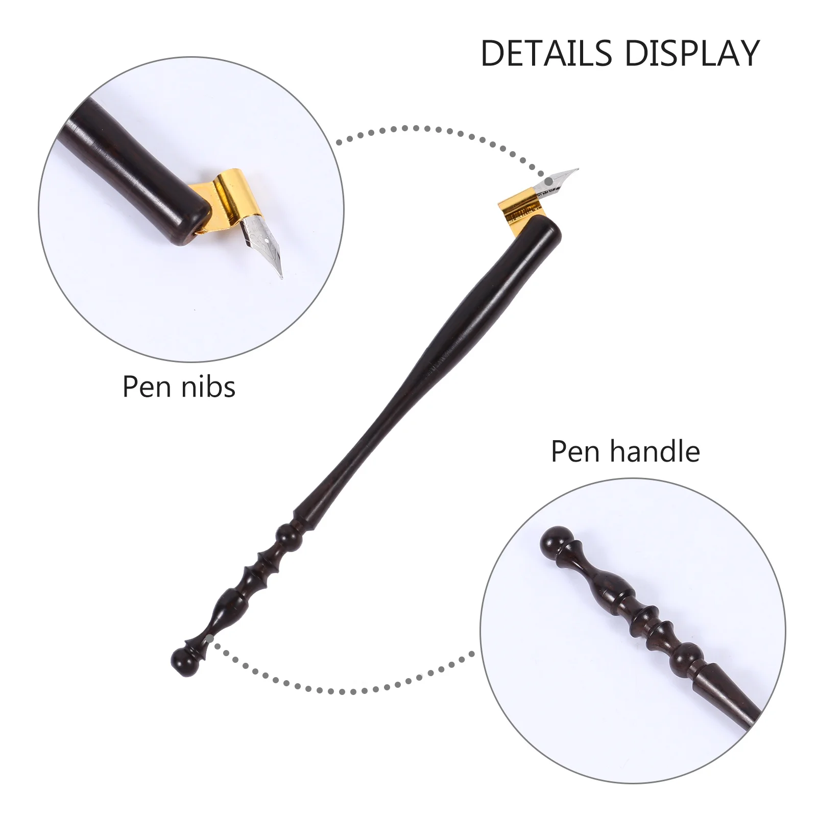 1 set Wooden Handle Set Sturdy Calligraphy Writing Drawing Tool For Adult Student Practice English Cartoon Artwork Calligraphy