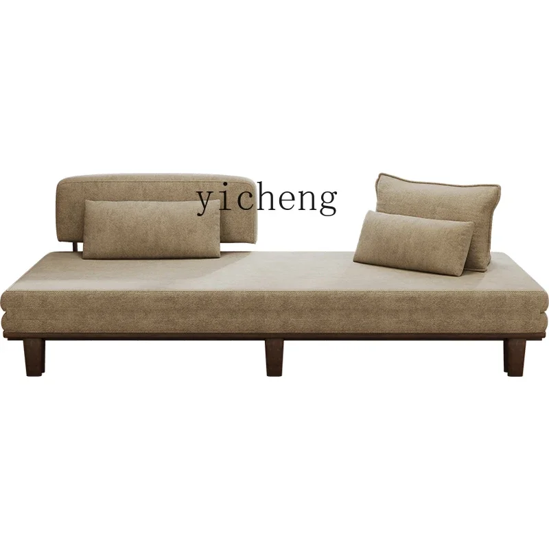 

XMH sofa bed small apartment living room integrated single double solid wood folding dual-purpose