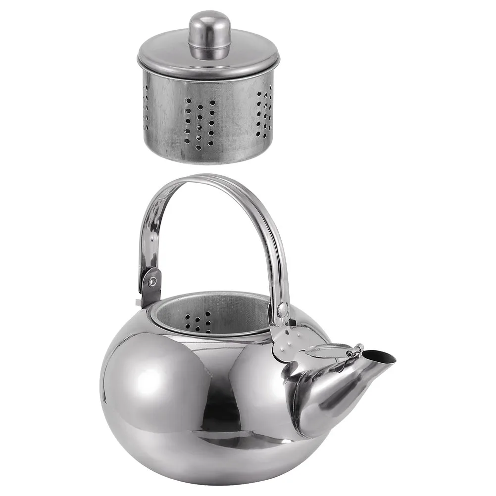 

Stainless Steel Water Kettle Portable Tea Pot with Heat-Insulated Handle Fast Heating for Home Hotel Dormitory Use