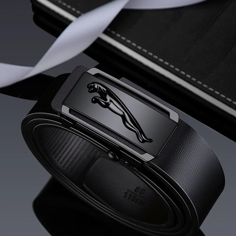 Молодежный ремень среднего возраста — новая воловья кожа с пуговицами из цинкового сплава, универсальный модный пояс для мужчин