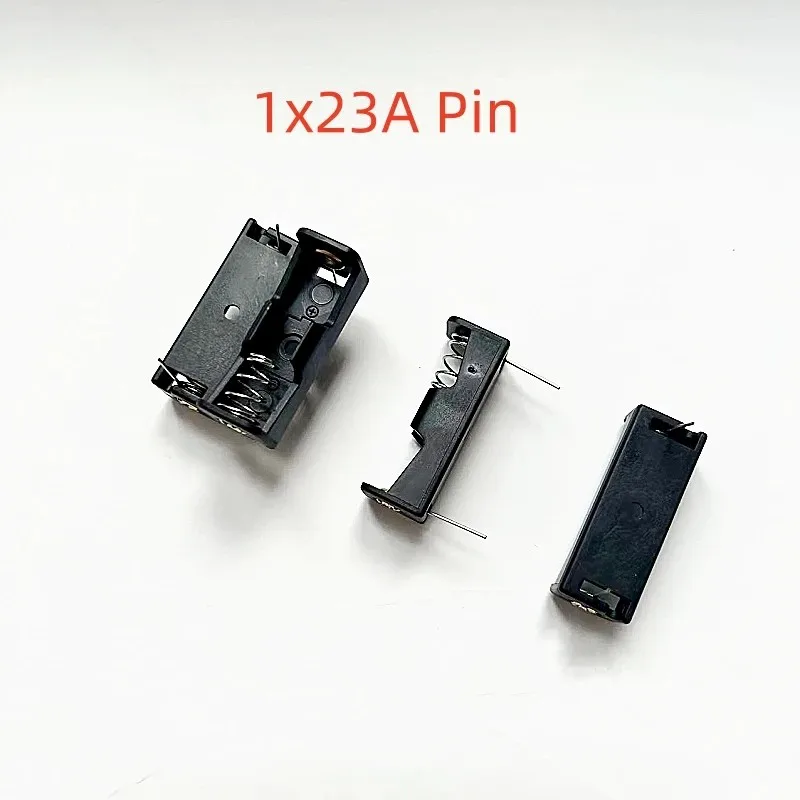 50 buah tempat baterai 23A /A23 tempat kotak pemegang klip 12V hitam dengan kabel/pin kualitas 12V 23A MN21 MS21 casing baterai