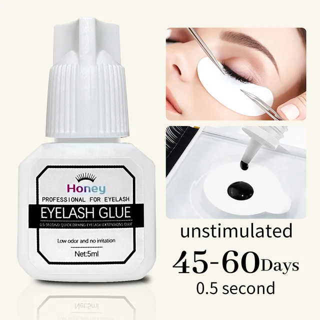 Salonowy klej do rzęs 5 ml Klej 0,5 sekundy Trwa 45-60 dni Wodoodporny, olejoodporny