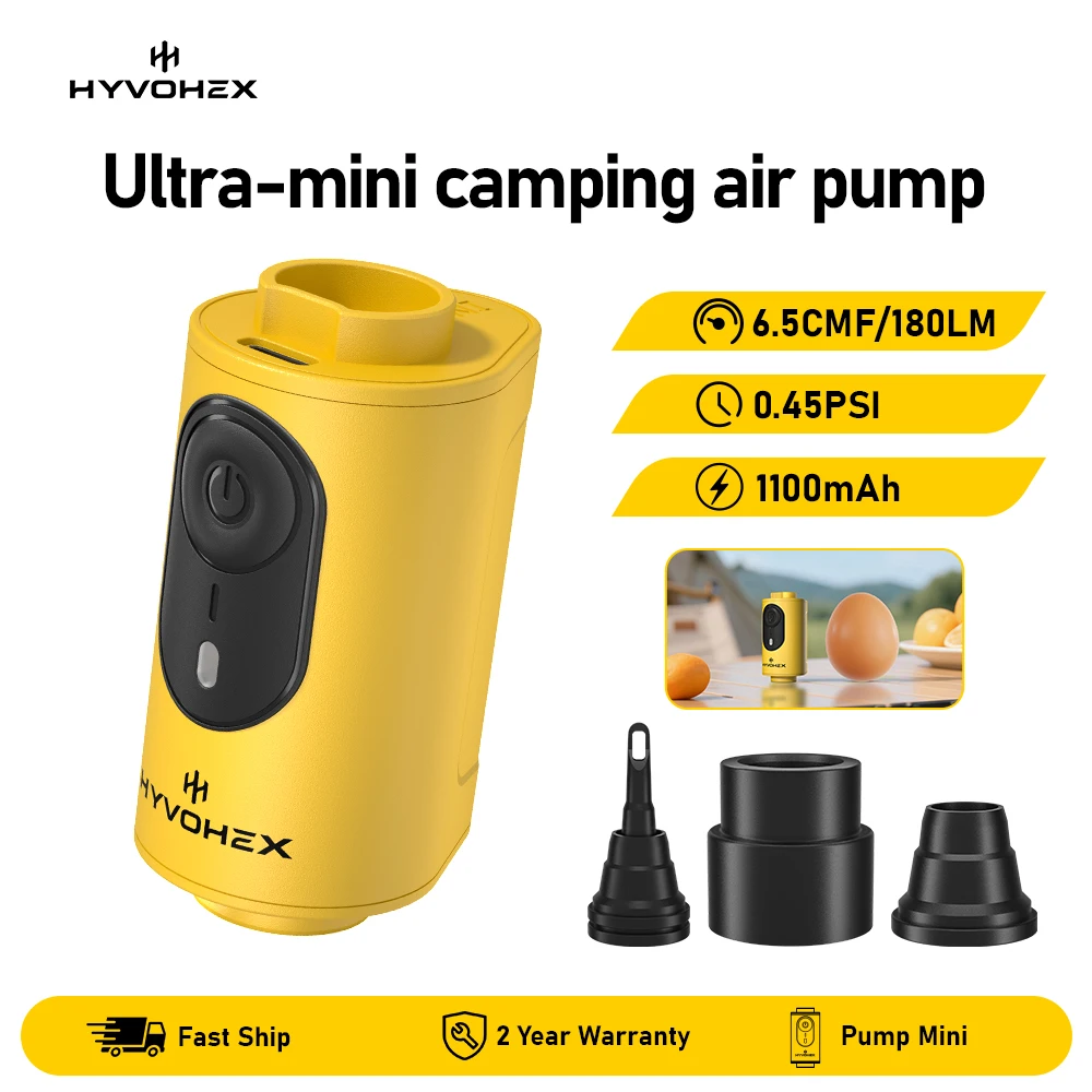 

New Pump Mini Electric Air Pump, 180L/Min High-Speed Portable Inflator & Deflator with 3 Nozzles for Air Mattress Storage Bags