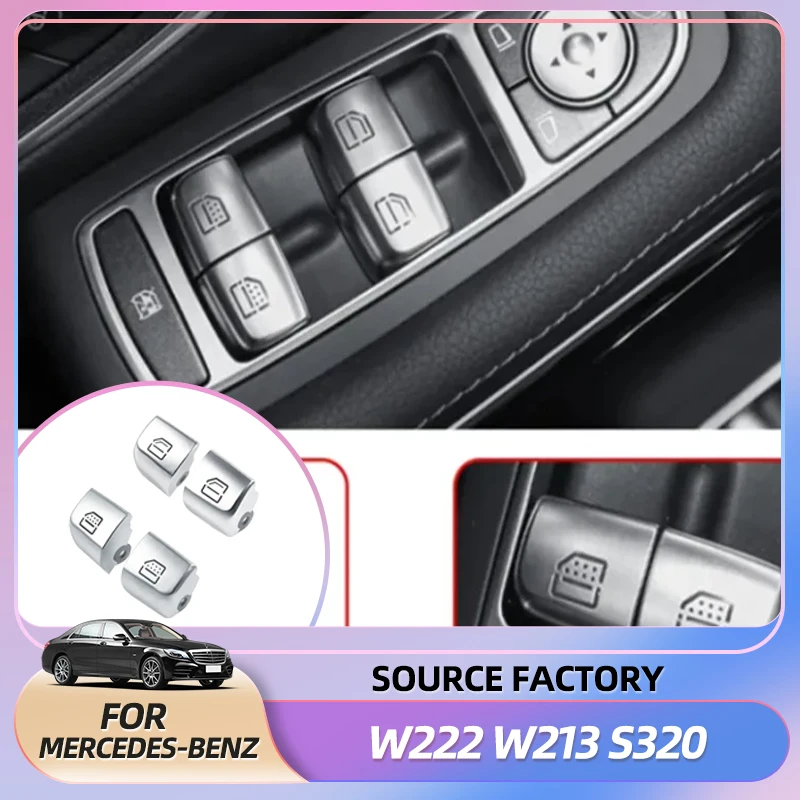 

Эмблемы салона автомобиля, переключатель стеклоподъемника, кнопка, замена крышки для Mercedes Benz S E Class W222 W213 S320 S400