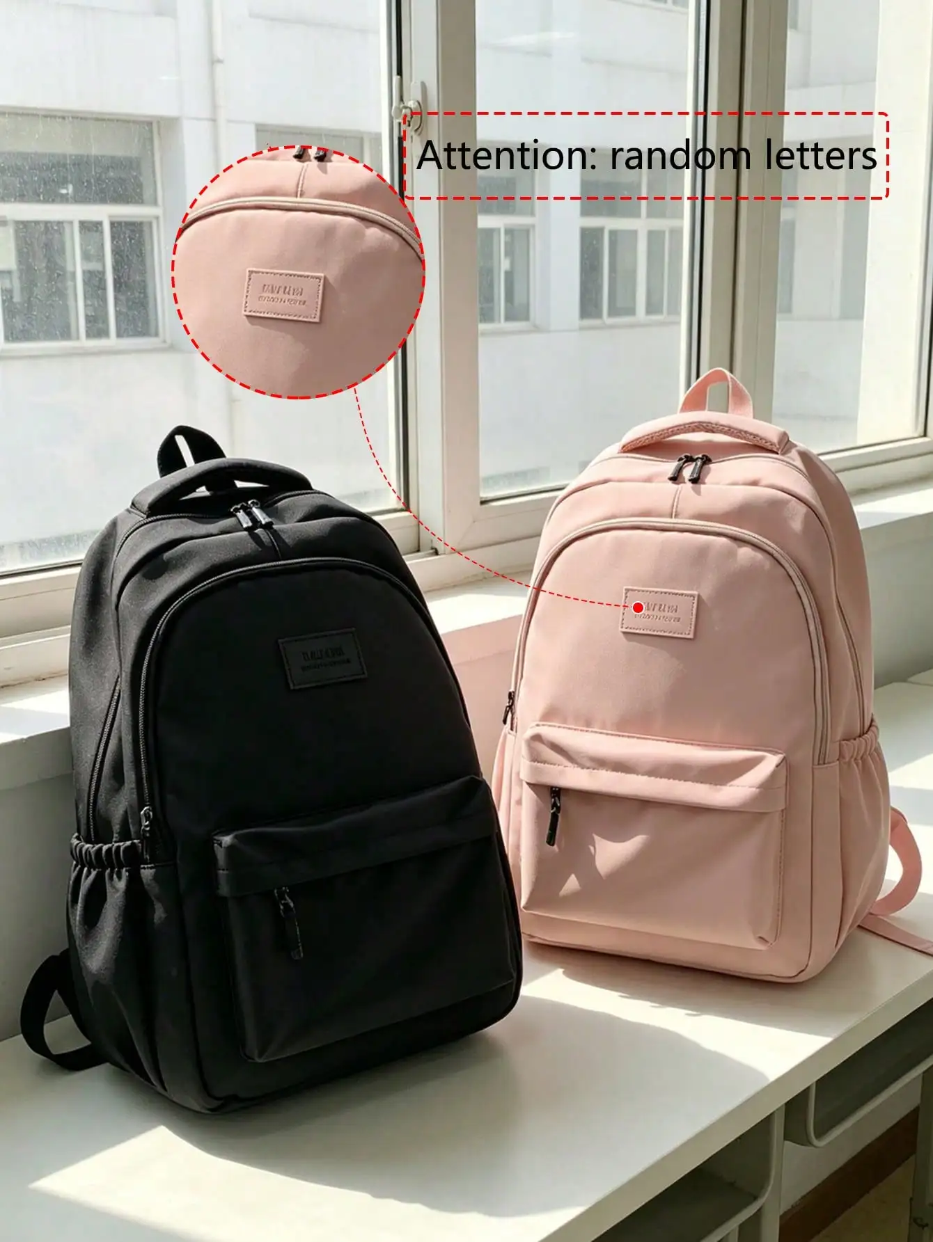 1pc Solid Color Large Capacity School Day Bag, Multi-Pocket Casual Backpack, Multi-Compartment Bookbag, Short Trip Bag, Perfect For Girls/Teens/Students/Graduates, Ideal For Daily Use, Outings, Travel sk260609181887456944277