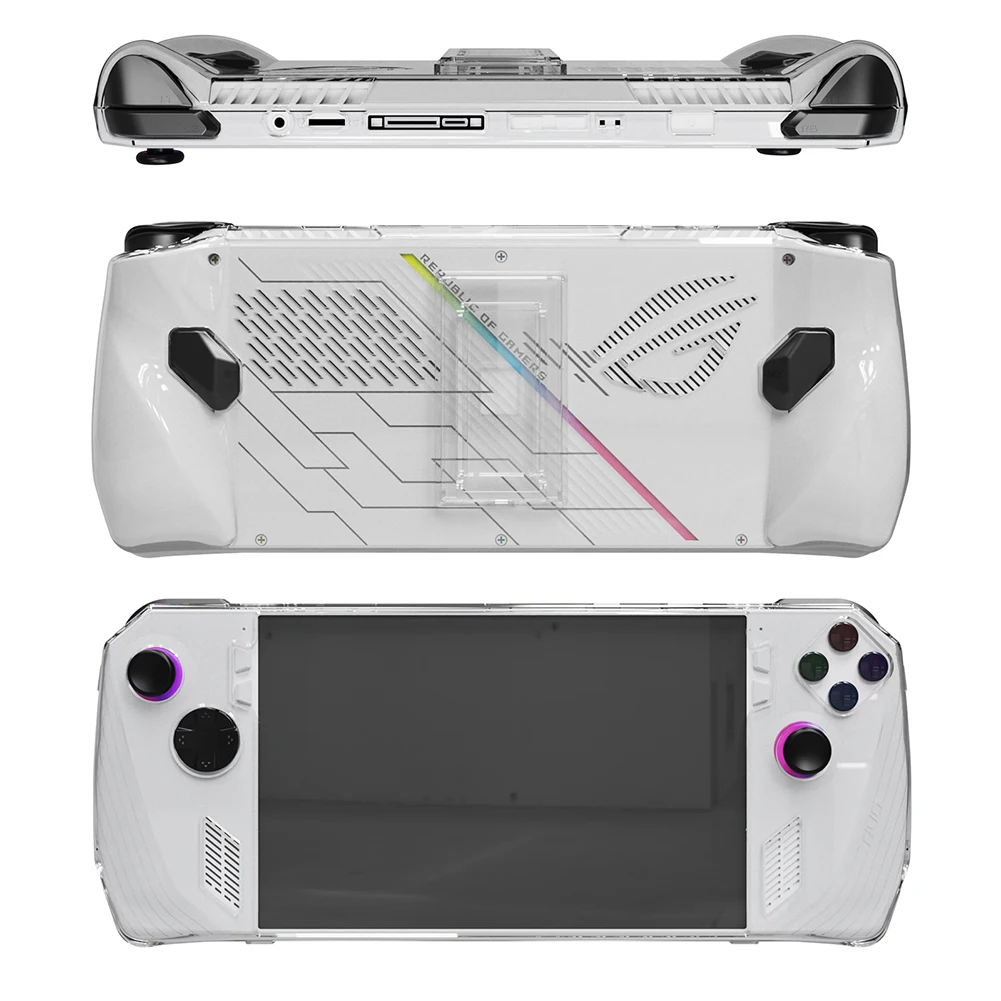 Capa protetora ROG para console de jogos Asus, concha transparente, manga de pele ergonômica, suporte