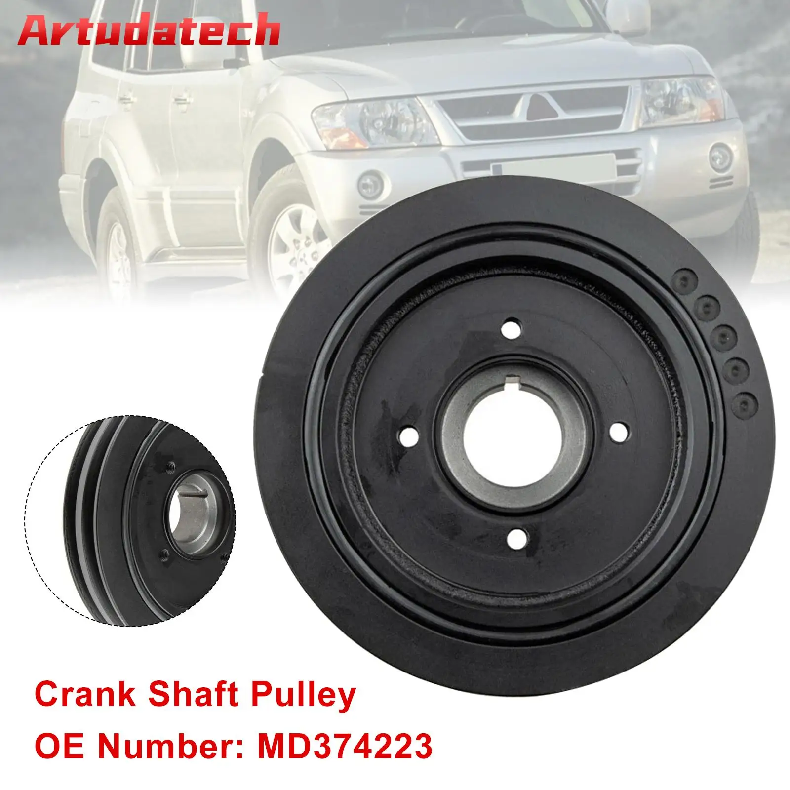 

Artudatech Crank Shaft Pulley MD374223 For Mitsubishi L200 Shogun Sport 2.5 TD 4D56 Diesel Car Accessories