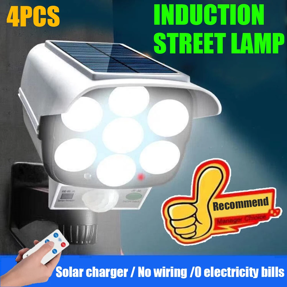 Outdoor Motion Sensor Solar Lichter 77LED Solar Motion Sensor LED Licht Outdoor Kamera Veranda Garten Drahtlose Sicherheit Flutlichter