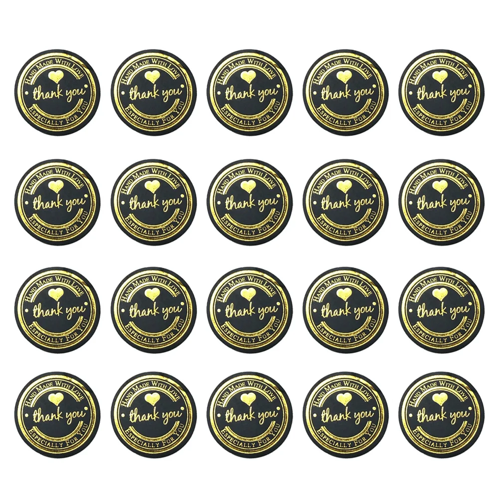 

500 Pcs Sealer Sticker Roll Tape Letter Sealing Scrapbook Label Stamp for Packing