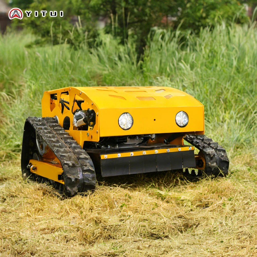 

Customized Crawler Grass Cutter Lawn Mover Remote Control Lawn mower Robotic Lawn Mowe CE/ISO Certified for Sale Garden&Farm