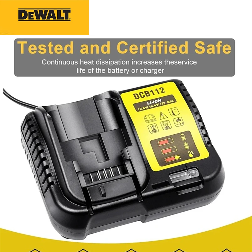 

DEWALT Original Charger DCB1102 DCB1104 DCB118 18V/20V Internal Fan Cooled Lithium Battery Universal Charger