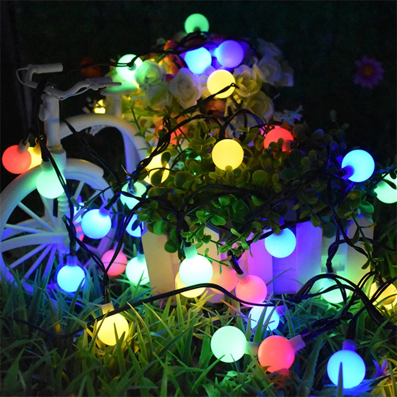 100/50/20LED Solar Globe String Light 8 Modes Solar Fairy Lights For Garden Halloween Christmas Wedding Outdoor Holiday Decor