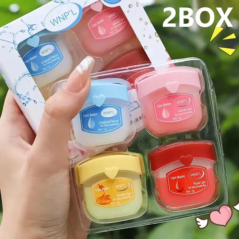 4/6/8 Stuks Fruit Serie Lippenbalsem Set Set Hydraterende Verfrissende Niet-plakkerige Anti-gebarsten Lip Masker Vaseline Voor Lippen Make-Up