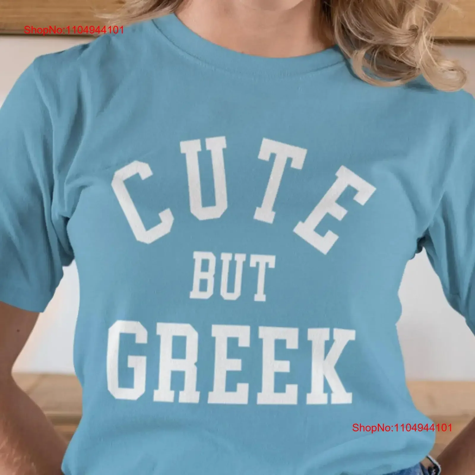 لطيف ولكن اليونانية تي شيرت مضحك اليونان خمر غسلها الأزياء تنوعا مريحة قليلا أنيق تنفس عارضة لينة #1