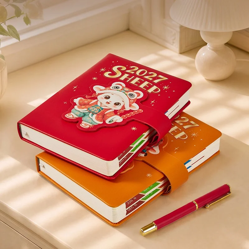 Agenda 2027 Planner Stationery Organizer Notebook Calendar Diary A5 Journal Chinese Note Book Bullet Notepad Sketchbook Kawaii