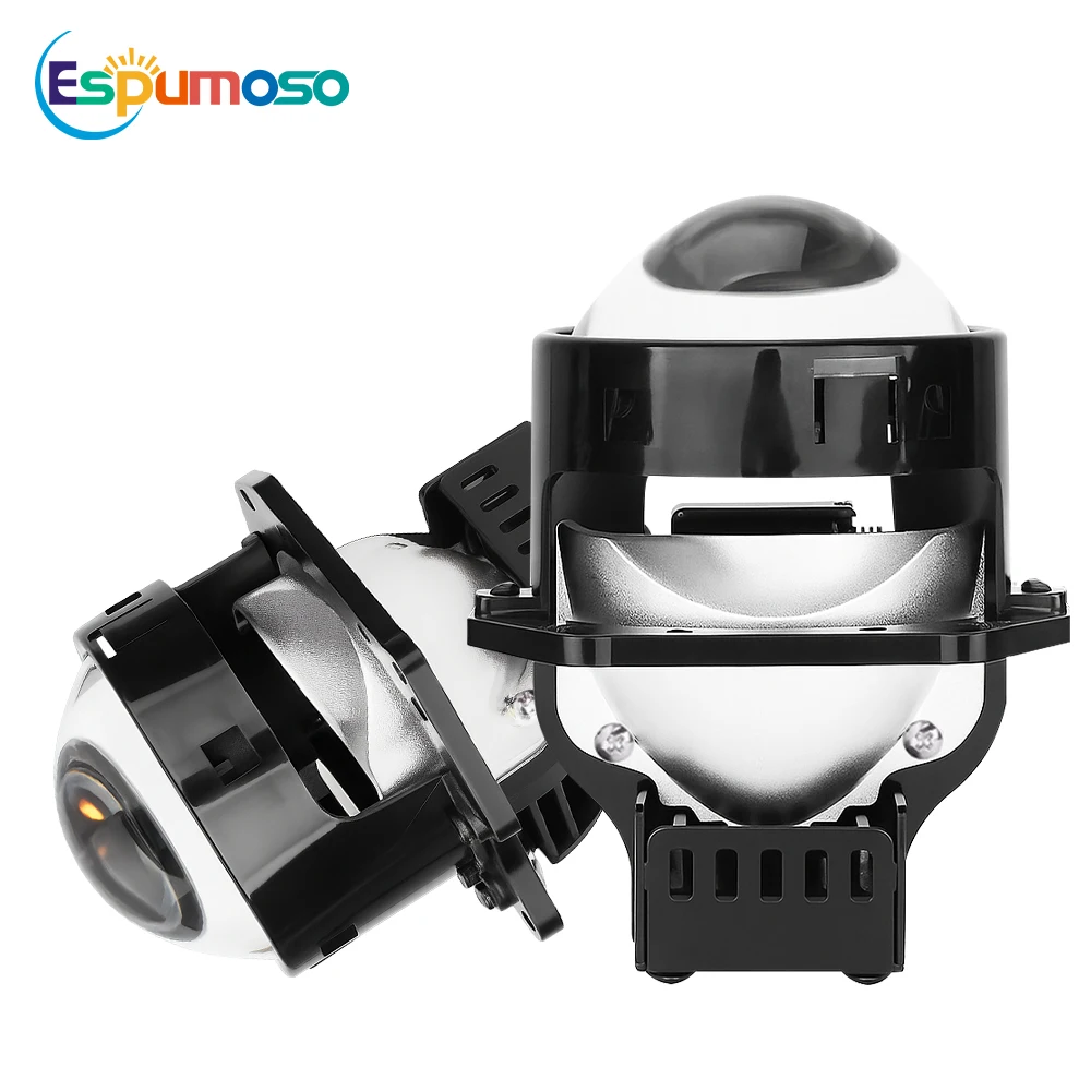 

2PCS 3 Inch Bi Led Projector Lens Led Light Car Headlight Bulb High Low Beam 6000K Diode 100W Diode Headlamp Car Accessories