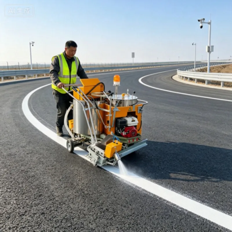 Good Price Road Line Marking Machine Continuous Operation Hand Push Cold Paint Sprayer for Parking Lot Traffic Roads