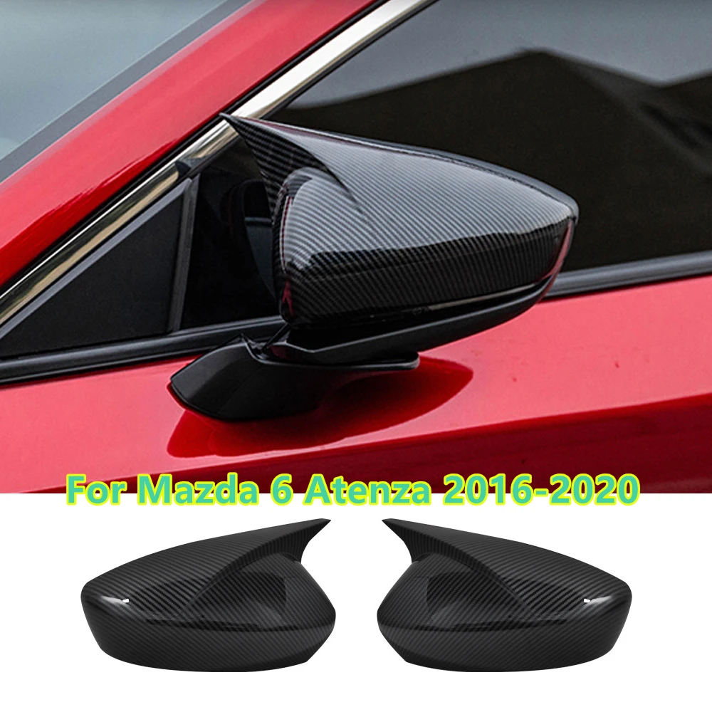 Car Side Rearview Mirror Cap Rear View Mirror Cover Trim Decoration For Mazda 6 Atenza 2016-2020 Car Accessories