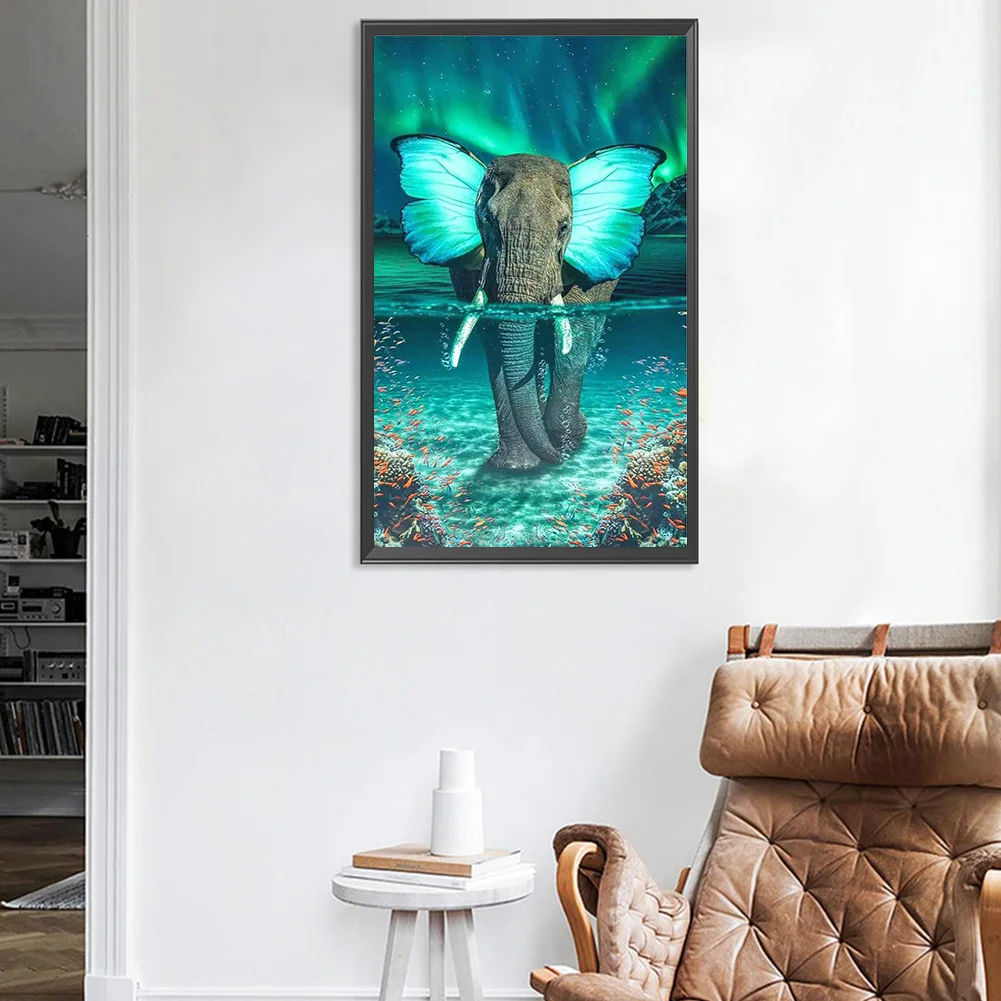 5D DIY الماس اللوحة فراشة الفيل كامل مربع الحفر فسيفساء مجموعة الصور #3