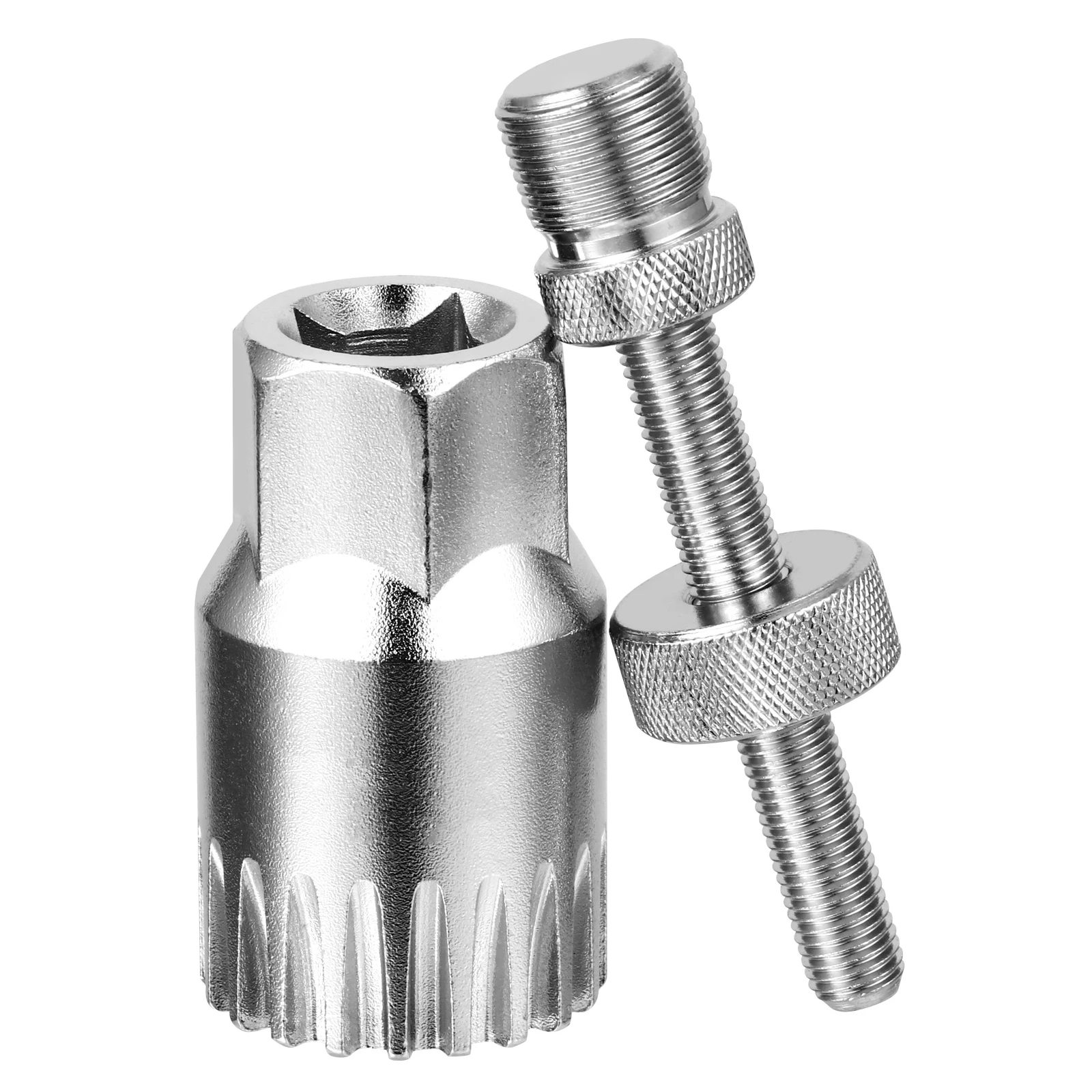 

1 set Cycling Bottom Bracket Remover Shaft Removal Tool Bike Repair Center Shaft Remover Sleeve Compact Durable Silver for Bike