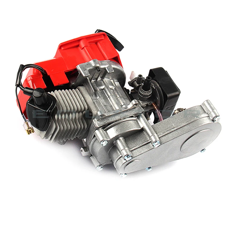 49CC 2 Stroke Motor Engine with T8F 14t Gear Box Easy to Start Pocket Bike Mini Dirt Bike Engine DIY Engine