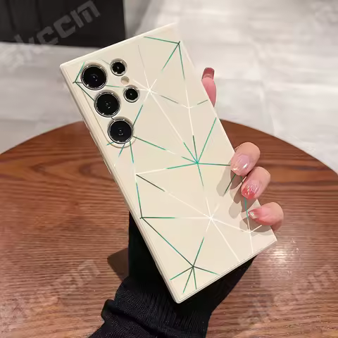 Cool Geometric Line Pattern Design Case For Samsung Galaxy S20 S21 S22 S23 S24 S25 Ultra Plus FE A15 A35 A55 A54 A71 A72 Cover