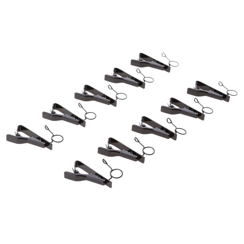 2-6pack 10 Pieces Ring-type Lapel / Lavalier Microphone Tie Metal Clip Holder