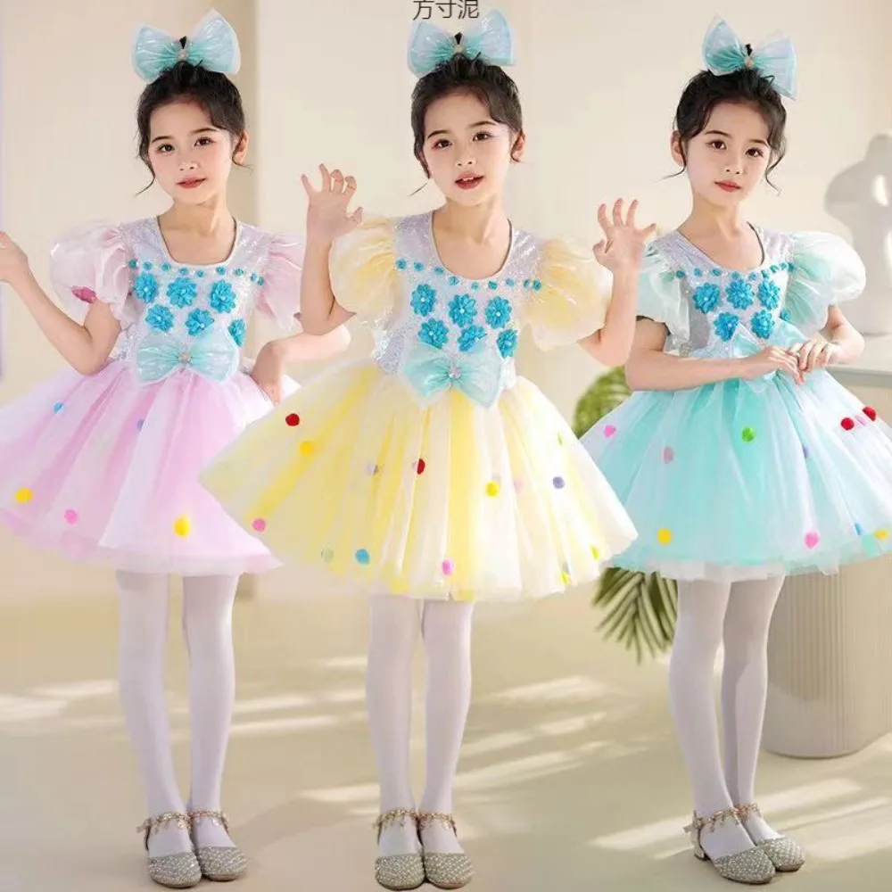 

Tutu Kids Clothes Flower Girl Dresses Kids Dresses for Girls Children's Clothing Fairy Party Stage Show Summer Dance Wear Casual