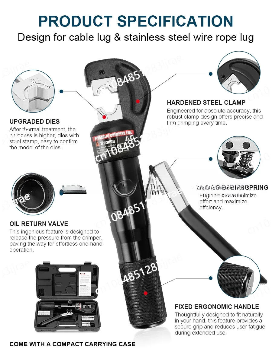 Hydraulic Crimping Tool YQK-70 Cable Lug Crimper Plier 4-70mm2  Compression Tool Pressure 5-6T Pressure