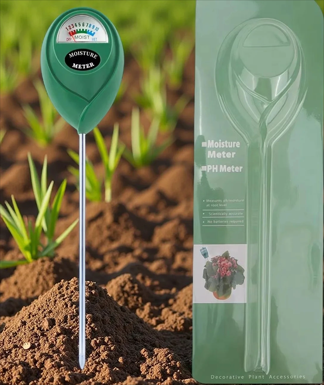 Medidor de umidade do solo, testador de água para plantas, monitor de umidade, higrômetro para flores, jardinagem, ferramenta de medição doméstica