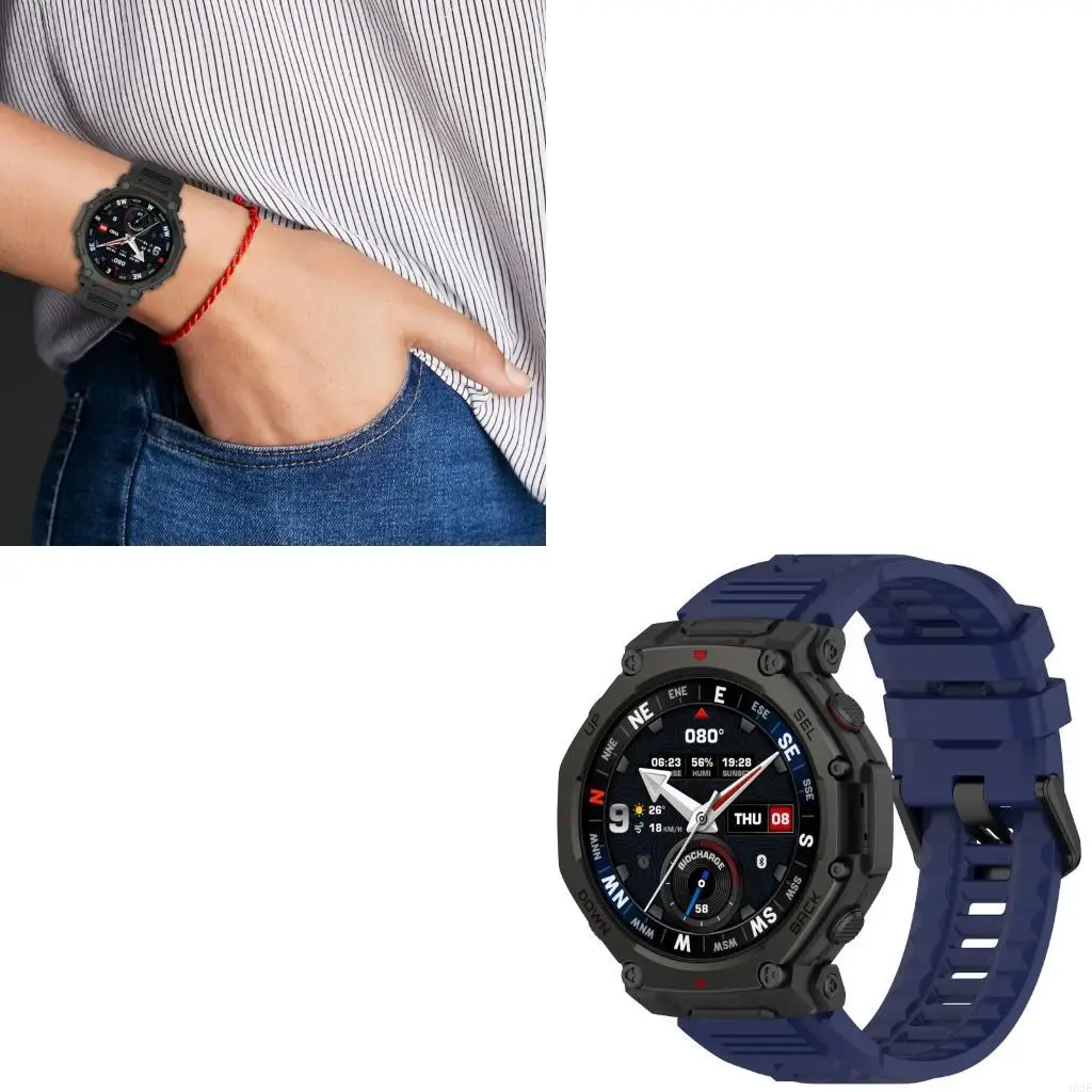 462E Strong Replacement Straps Waterproof Sweatproof Soft Straps for Smartwatches