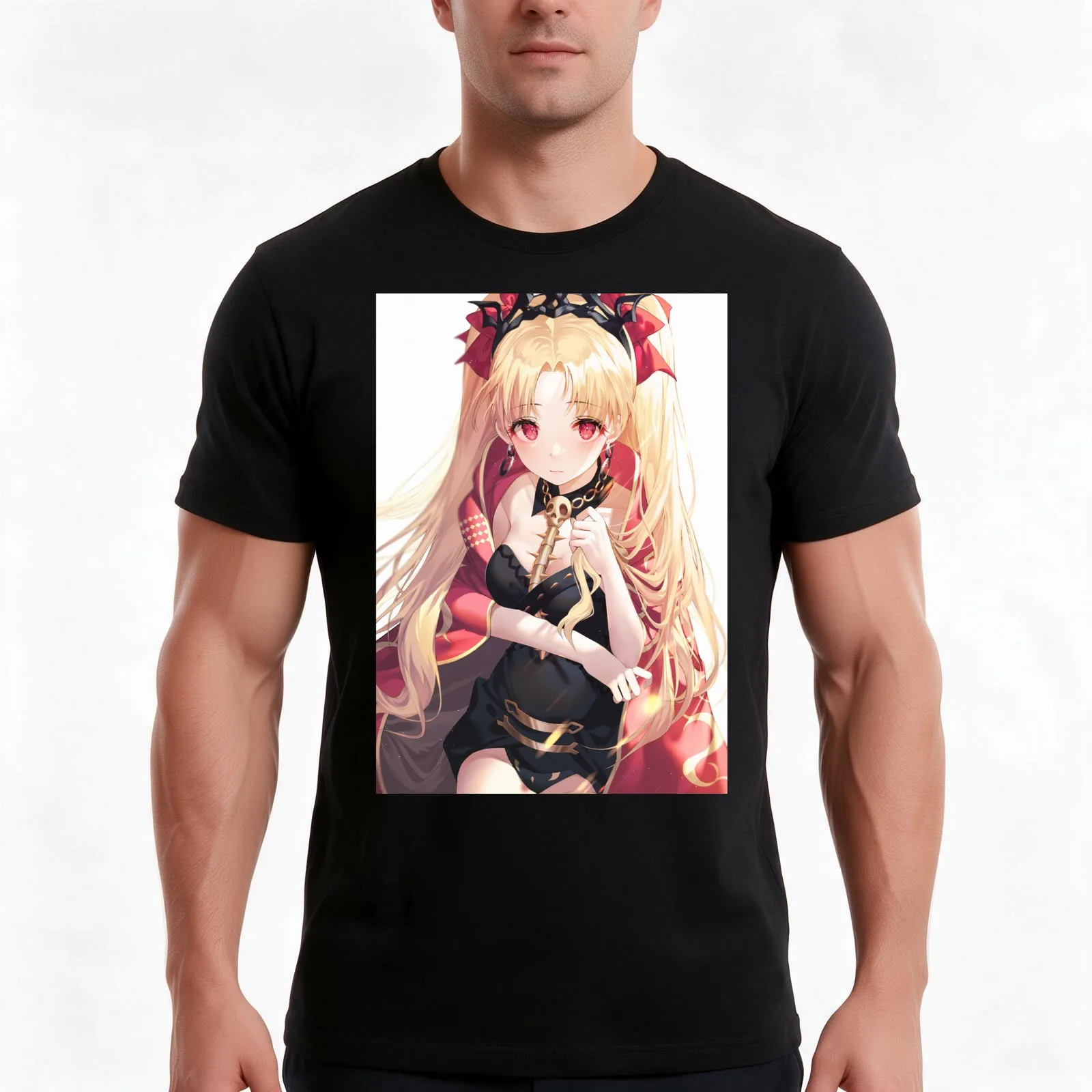 Fate Grand Order Ereshkigal T-Shirt Summer Casual Cotton Tee Oversized Streetwear Tops Vintage Graphic Print 100% Cotton