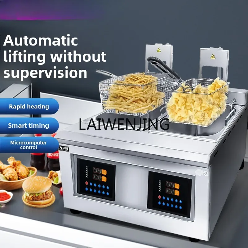 

MJY Commercial Intelligent Timed Fryer Desktop Double Cylinder Single Cylinder Chicken Chop Fries Machine