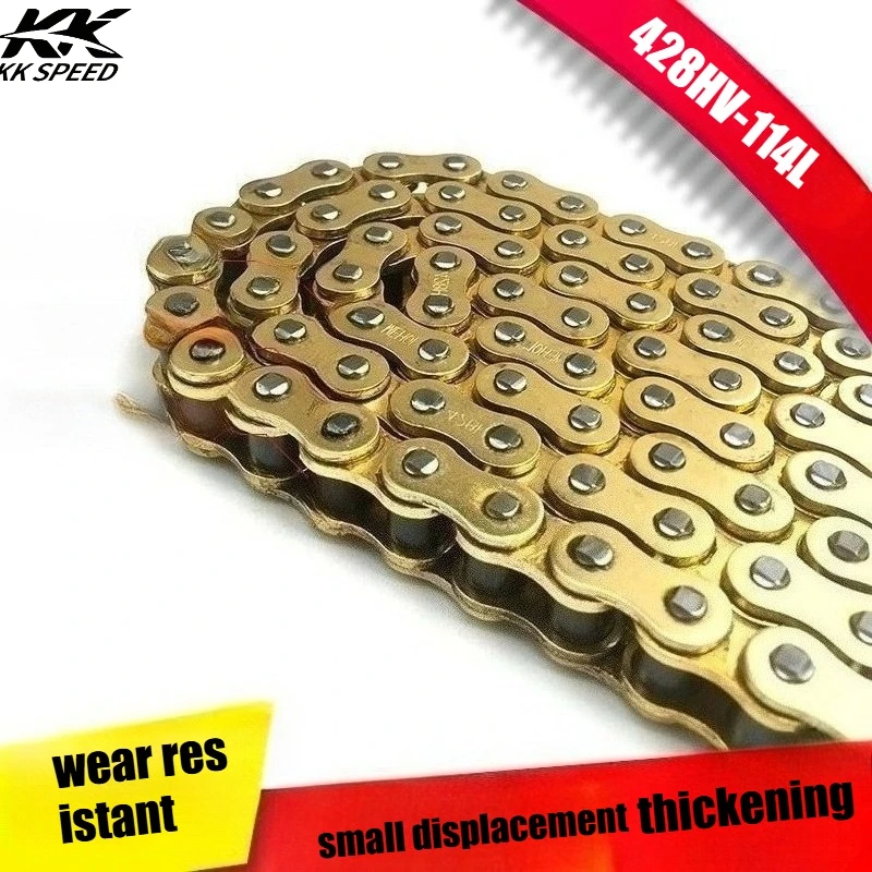 

Universal Motorcycle Chain Oil Seal Chain O-Ring 428 Chains 114 Links for Small Displacement Motorcycle Off-road Scooter