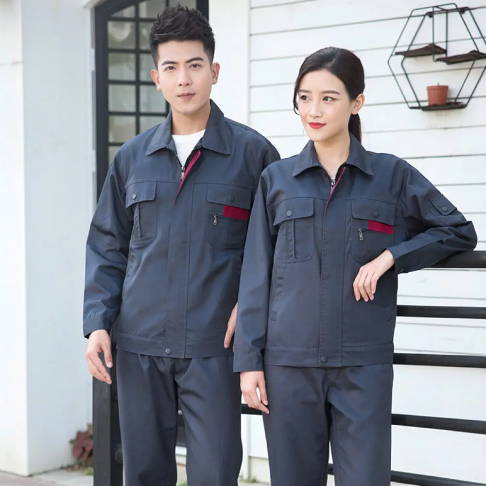Heavy Duty Mechanics Workwear Suit Breathable Anti Fouling Protective Gear For Construction Factory Workshop Workers