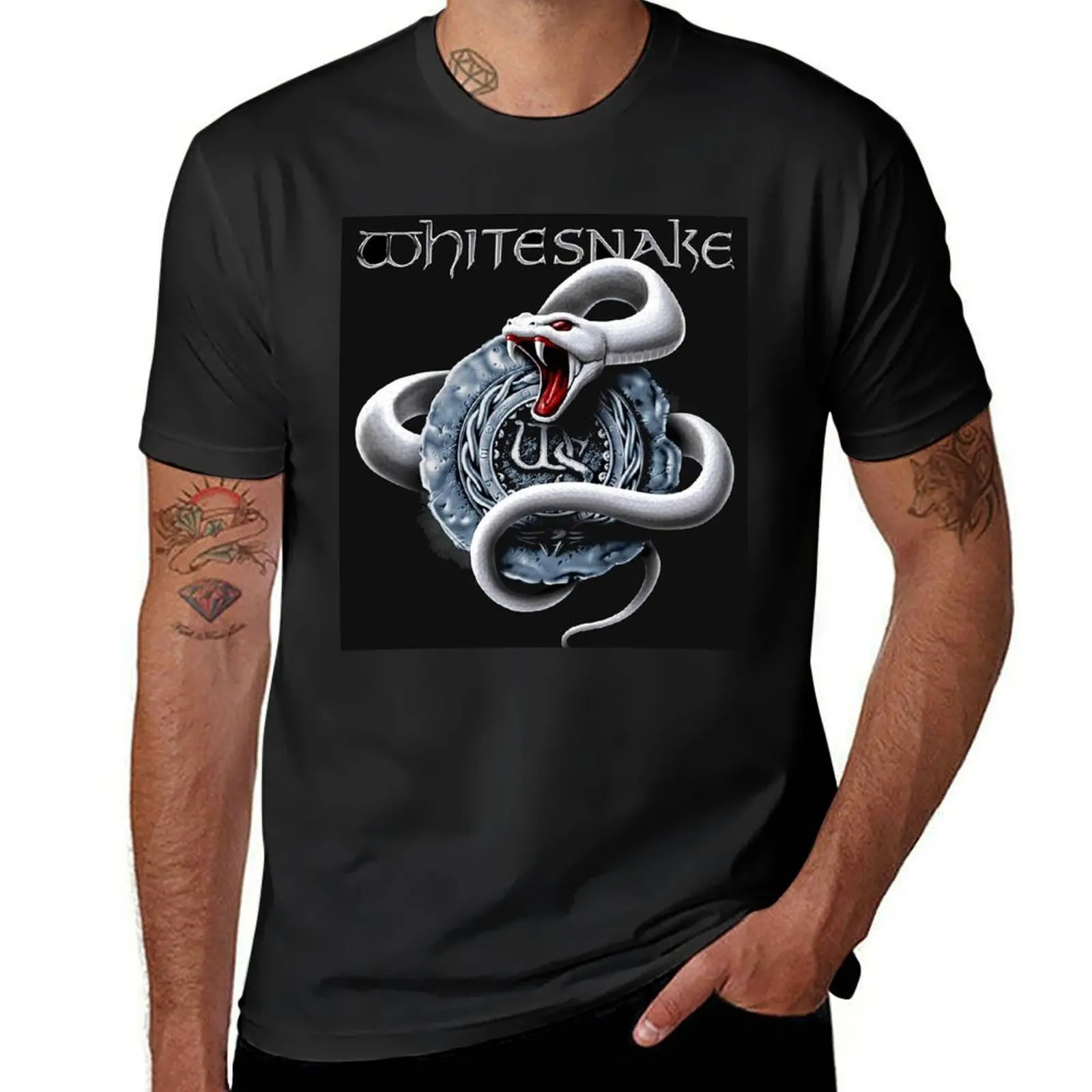 whitesnake T-Shirt korean fashion plus sizes sublime t shirts for men