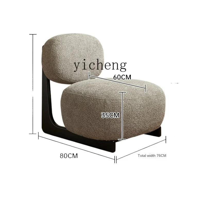 

ZC Ретро Одноместный дизайнерский диван из массива дерева овечья шерсть гостиная домашняя Повседневная простая