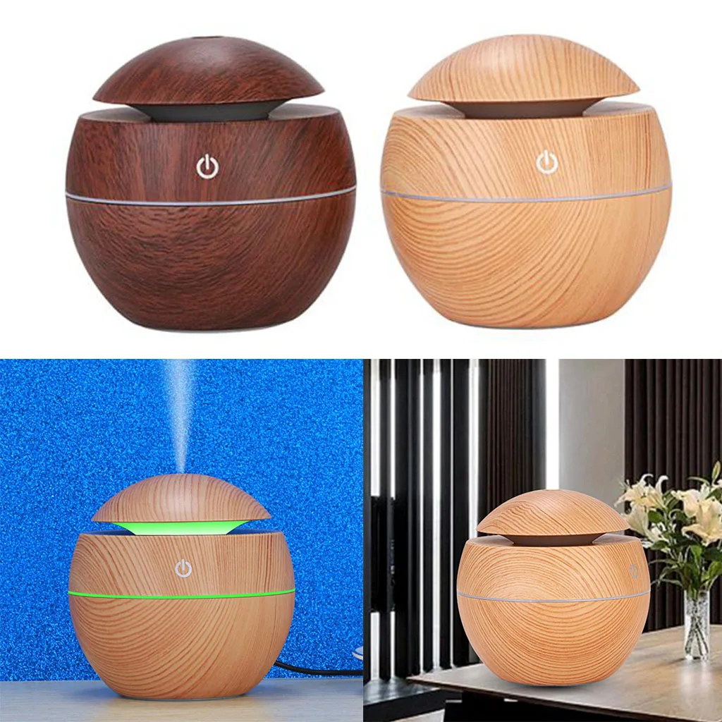 Humidificateur d'air USB design Mars en bois, 130ml, pour la maison, le travail, le yoga, la chambre d'enfant et de bébé