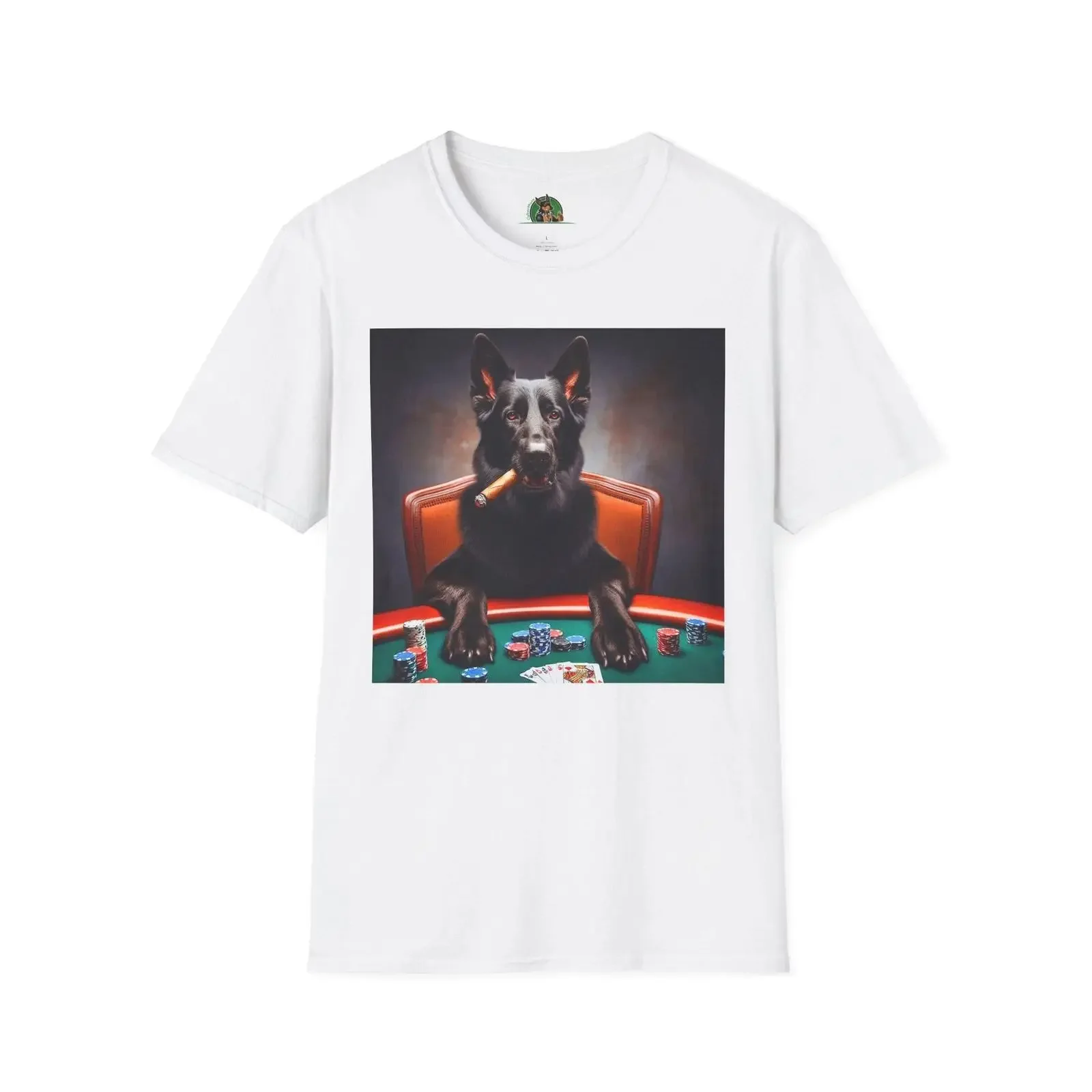 German Shepherd vintage Washed Casual Unisex Slightly Breathable designer clothes streetwear homme Stylish Stretched