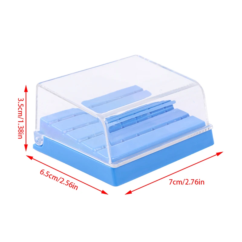 24 Holes Dental Bur Holder Plastic Sterilization Box Disinfection Block Drills Organizer Sterilizer Case Dentistry Instruments