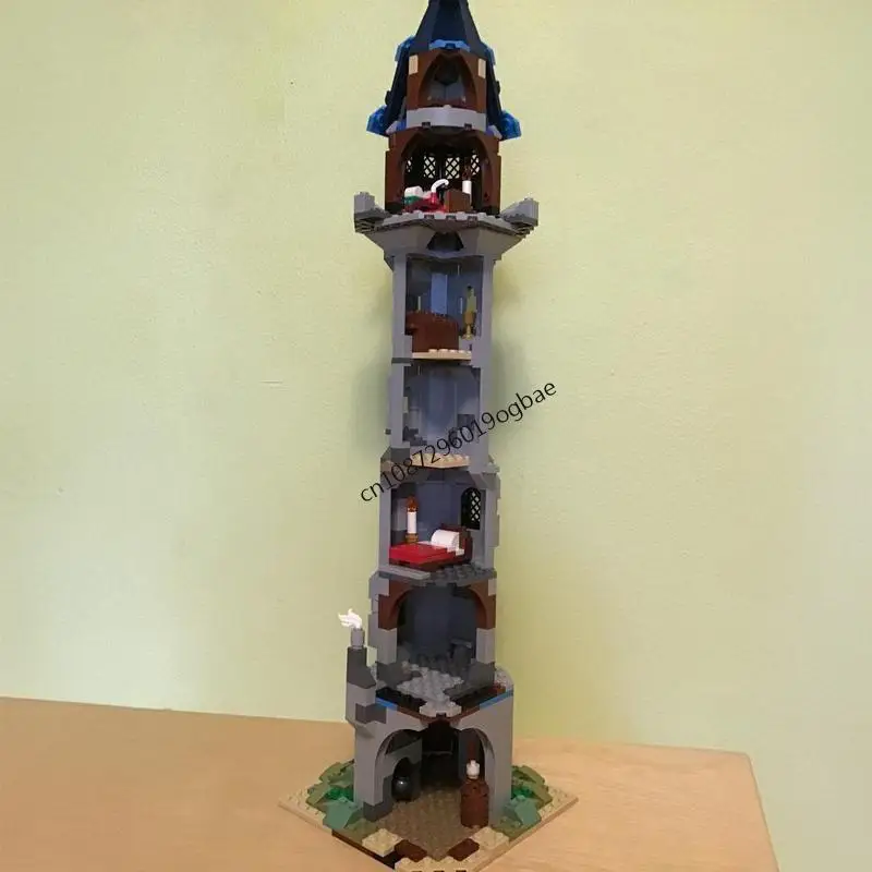 جديد 568 قطعة Moc الأوروبية القرون الوسطى عرض الشارع برج المعالج القلعة نموذج Diy بها بنفسك الأفكار الإبداعية لعب اطفال هدية عيد ميلاد كتل