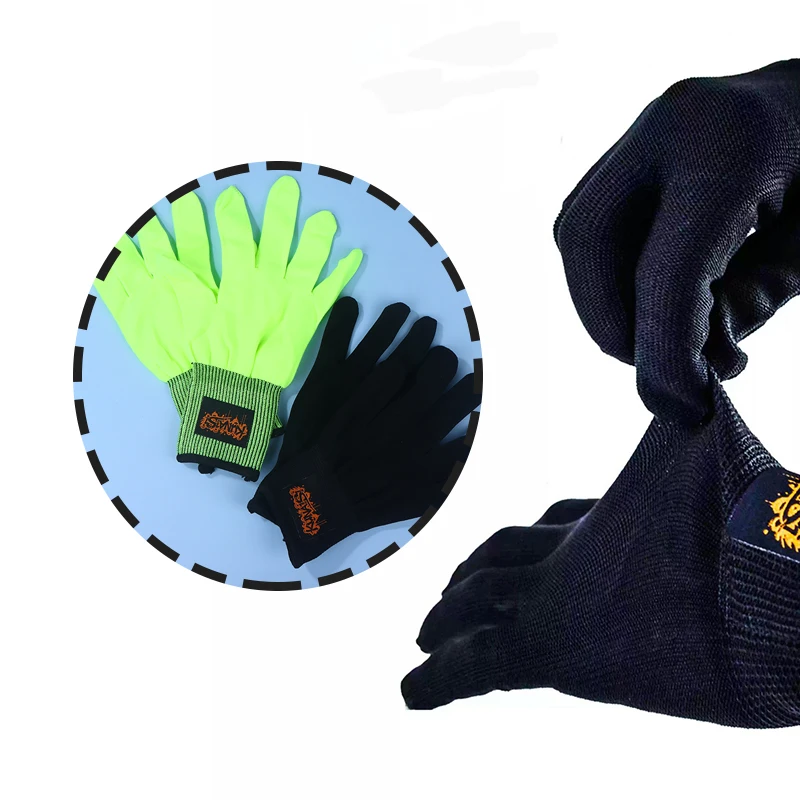 1Pair Professional Car Film Gloves, Dust-Free Paint And Film Application Gloves, Polyester Fiber Material, No Electricity Needed