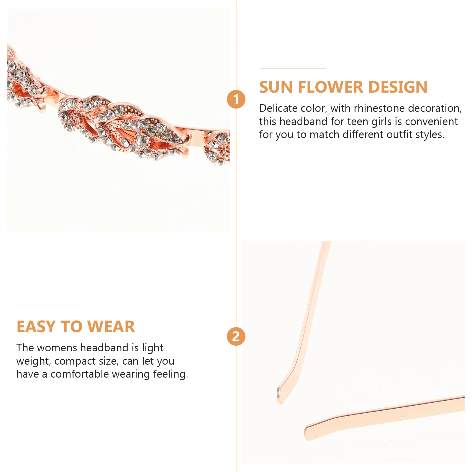 

3pcs Women Headbands Rhinestone Bands Hair Accessories Teen Girls Lightweight Alloy Compact Bridal Wedding Masquerade Graduation