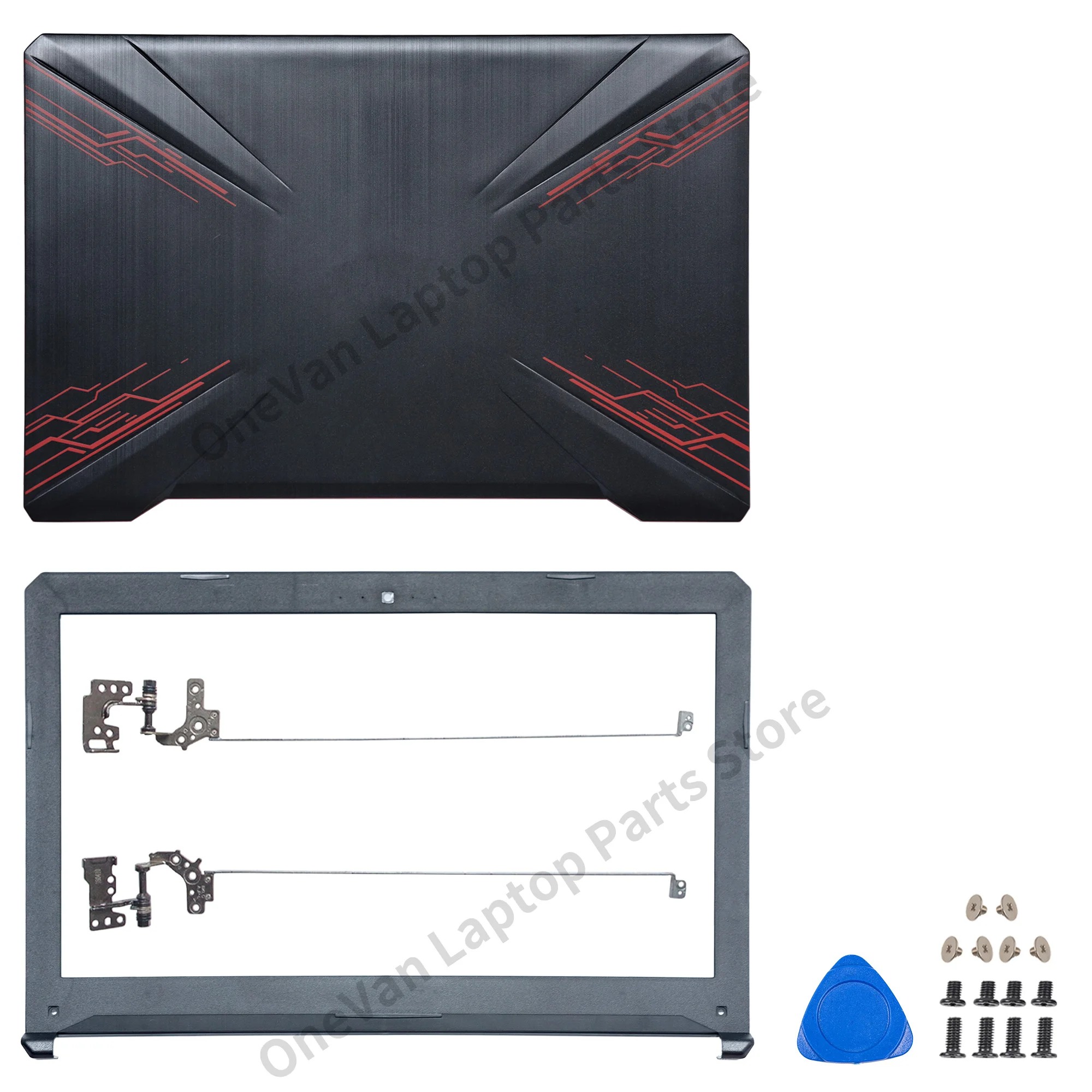 Imagem -06 - Capa para Laptop para Asus Tampa Traseira Lcd Moldura Frontal Capa Superior de Dobradiças Fx504 Fx504g Fx504gd Fx504gm Fx80 Fx80g Fx80gd Novo