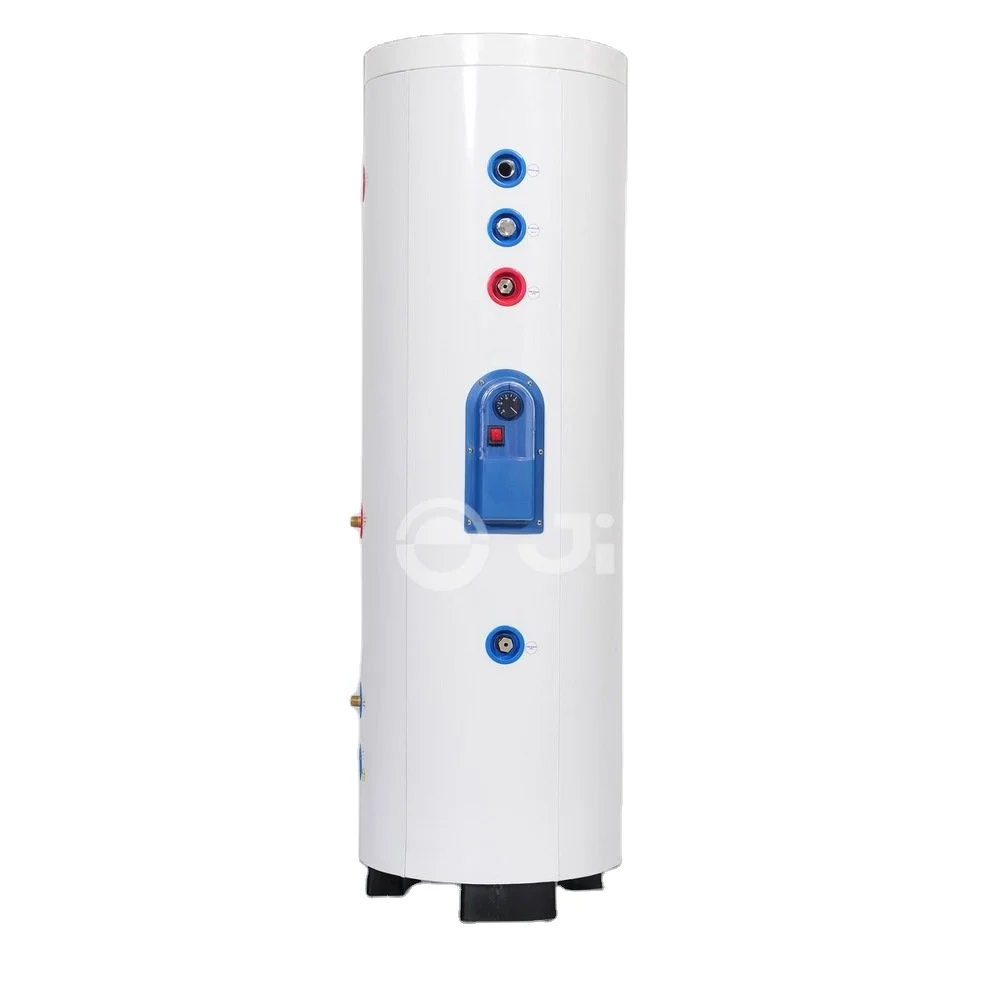 300L High Pressurized 316L Stainless Steel Heating Pump Hot Water Buffer Tank Double Coil Heat Exchanger