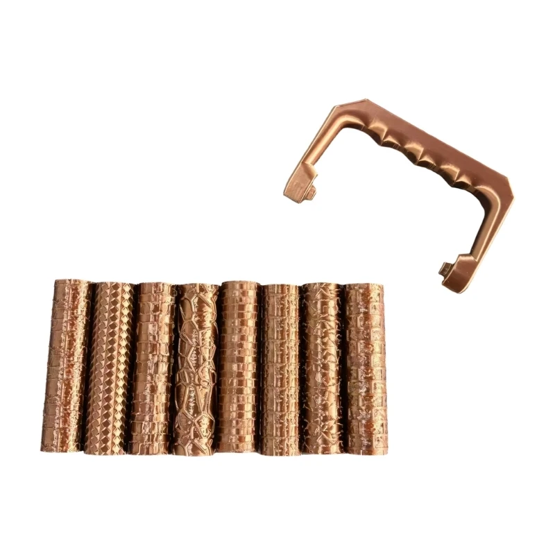 Mini Terrain Texture Roller with Handle for Clay and Model Use