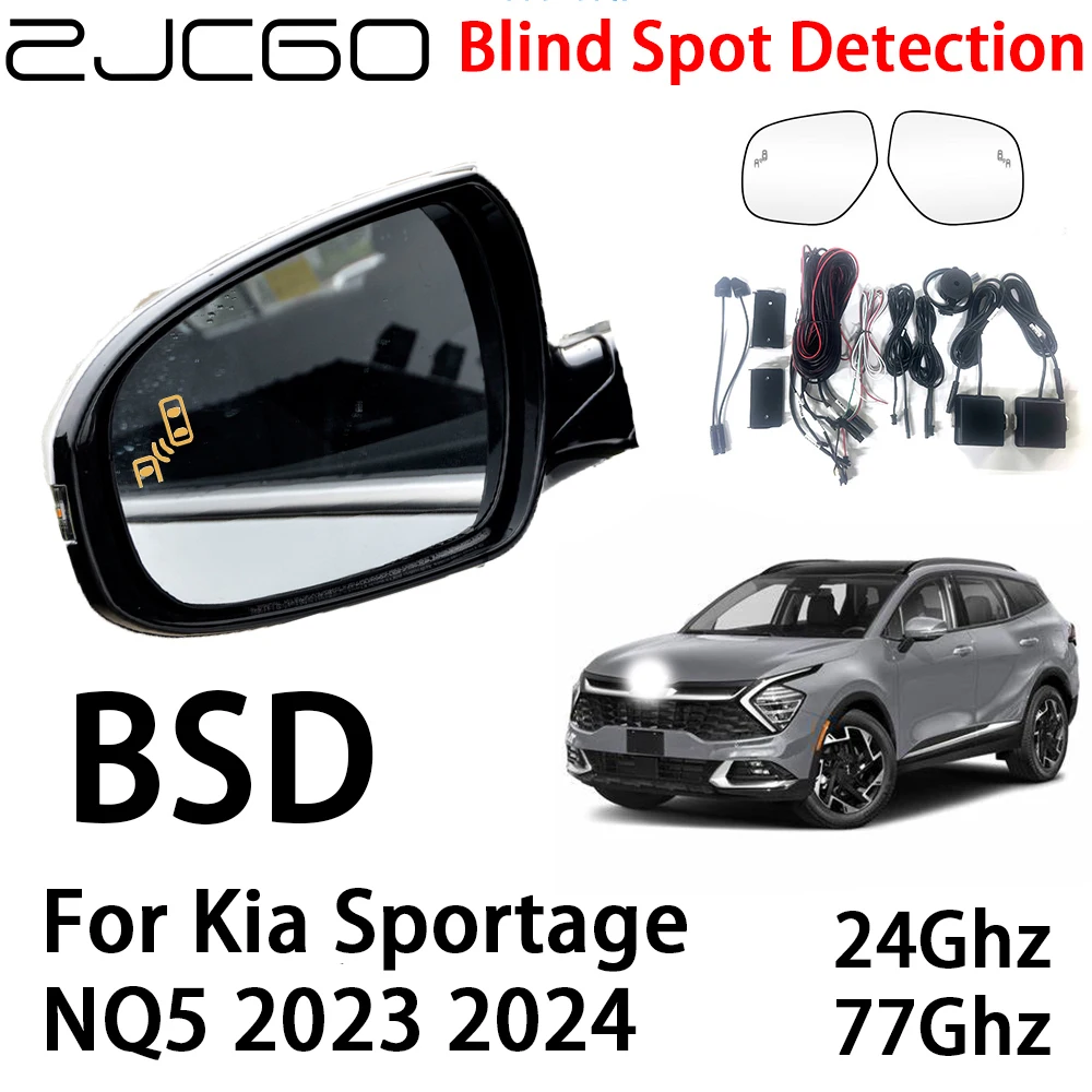 ZJCGO Car BSD Radar Warning System Blind Spot Detection Safety Driving Alert for Kia Sportage NQ5 2023 2024