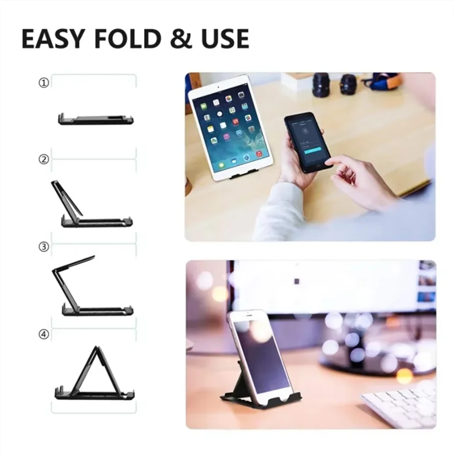 Table Adjustable Phone Holder Bracket Desktop Stand For Ipad IPhone Samsung Xiaomi Huawei Folding Universal Mobile Phone Stand - Image 3
